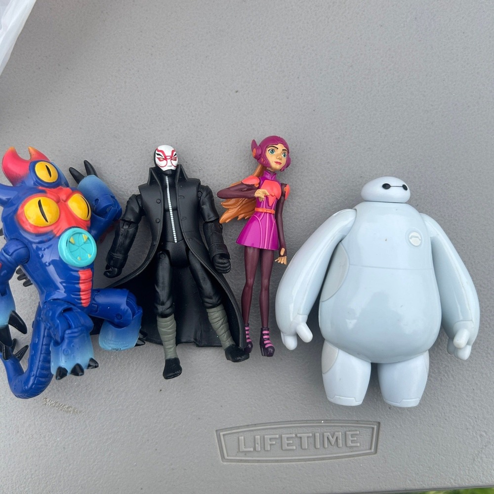 Disney Big Hero 6 Action Figure Lot Baymax Honey Lemon Yokai Fred Monster Suit